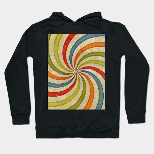 Psychedelic Retro Spiral Hoodie by BonniePhantasm